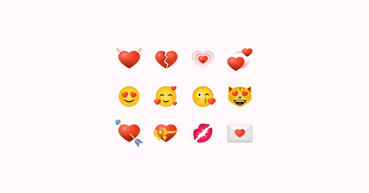 valentine love clipart icons